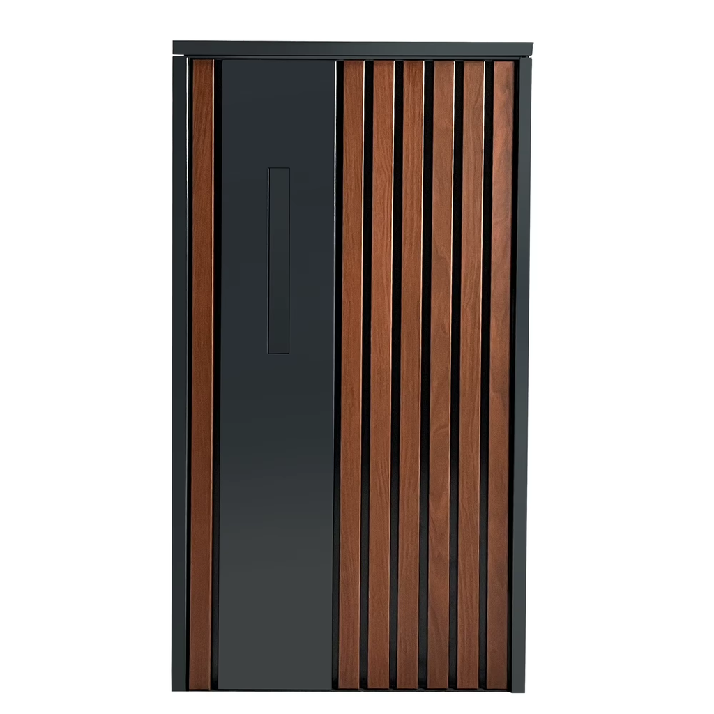 pakketbrievenbus zwart en hout